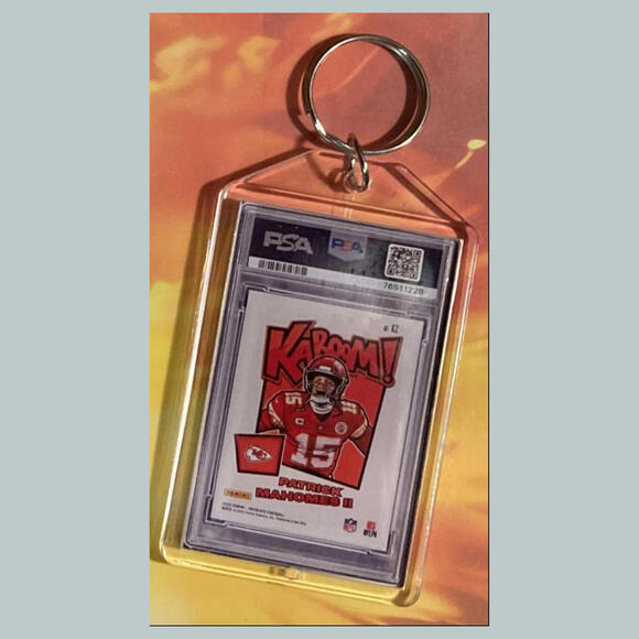 0656 Patrick Mahomes 2022 Panini Absolute Gold Kaboom Custom Keychain - Picture 2 of 3